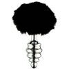 28217 alive bdsm line metal anal fluffy twist plug black l 01 product q100