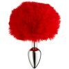 28219 alive bdsm line metal anal fluffy plug red s 01 product q100
