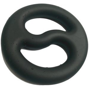 Brutus Yin-Yang Silikon Penis och Kulor Duoring - Svart