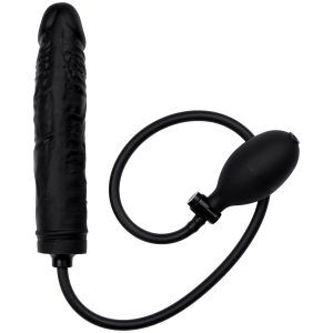 Willie City Realistisk Uppblåsbar Dildo 18 cm - Svart