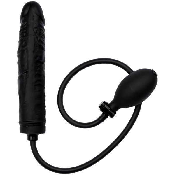 Willie City Realistisk Uppblåsbar Dildo 18 cm - Svart