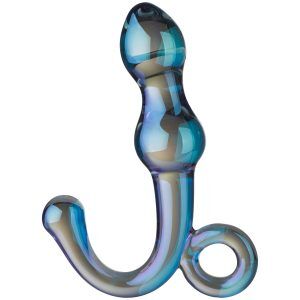 Sinful Chromatic Blue Glas Analplugg - Blandade färger