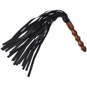 Zado Läderflogger med Trähandtag 60 cm - Brun