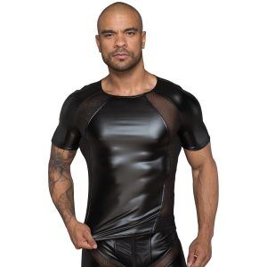 Noir Handmade Powerwetlook T-shirt - Svart - S
