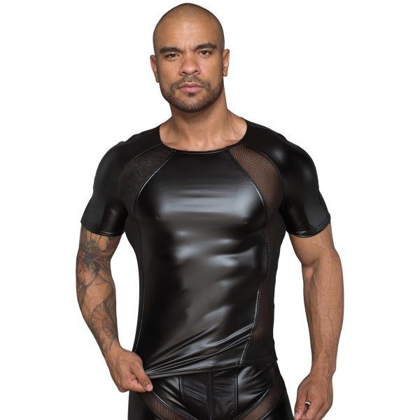 Noir Handmade Powerwetlook T-shirt - Svart - M