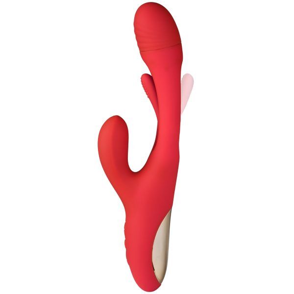 Tracy's Dog Rabbitvibrator med Flicker - Röd