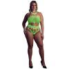 28818 ouch glow in the dark neon green body plus size 01 model q100