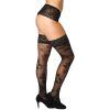 28904 nortie floral hold up stockings 02 model q100