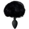 baseks Furry Bunny Tail Svart Analplugg - Svart