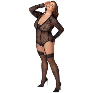 Cottelli Curves Mesh Body - Svart - 4XL