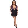 29329 cottelli bondage curves black purple lace babydoll 01 model q100