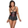 29349 cottelli bondage half cup bondage babydoll with restaints 01 model q100