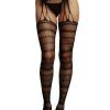 Suspender Striped Pantyhose
