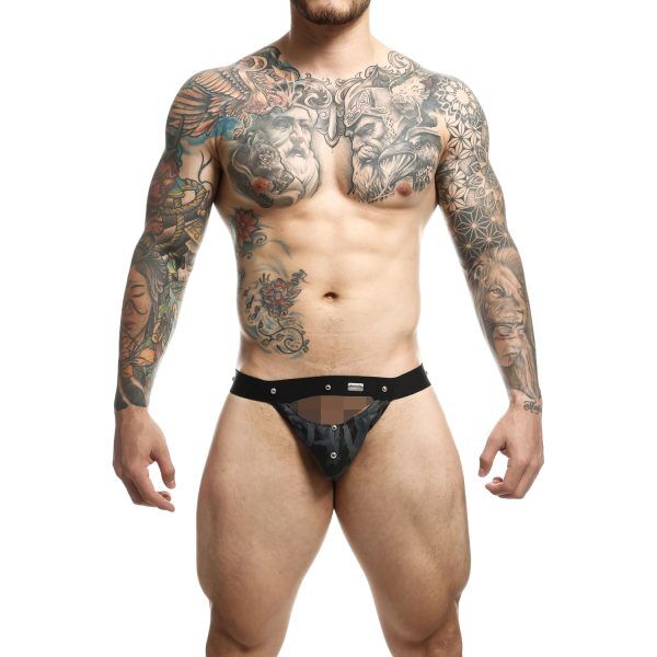 MaleBasics DNGEON Peekaboo Jockstrap - Grå - One Size