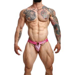 MaleBasics DNGEON Jockstrap med Påse och Kedjelänk - Ljusrosa