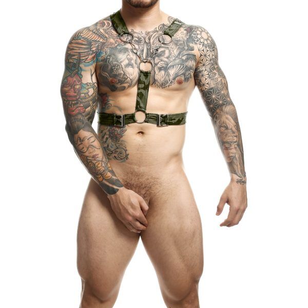 MaleBasics DNGEON Cross Chest Harness - Grön