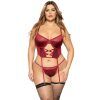 46212 seven til midnight longline bra with strappy panty wine plus size 01 model