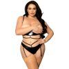 46253 seven til midnight longline open cup bra with panty black plus size 01 model