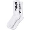 Sinful White Logo Strumpor - Vit - 36-38