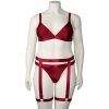 NORTIE Willow Red Bralette Set - Röd - Plus size