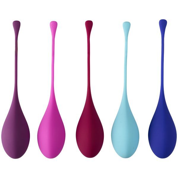 CalExotics Kegel Training 5-delars Set - Bordeaux