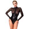 46678 noir handmade edge wetlook and mesh body with rings s 02 model not familysafe