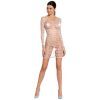 Passion BS093 Fishnet Klänning - Vit - One Size