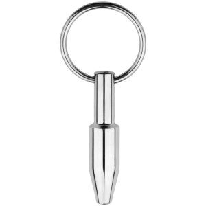 Penis Plug av Stål med Hål - 2XL
