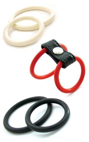 6-pack Nitrile Rings - Röd Vit Svart