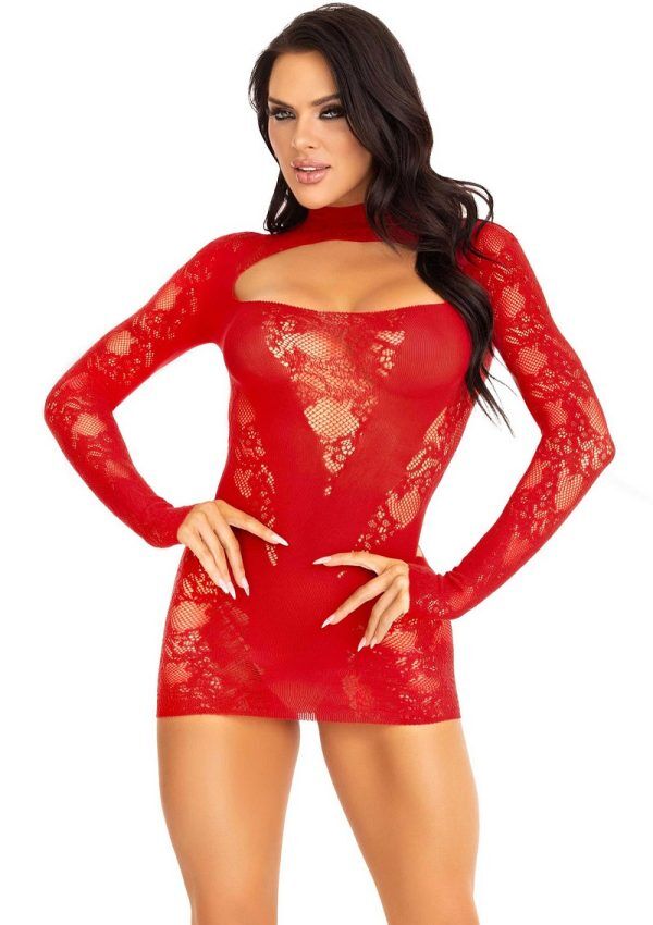 Leg Avenue Mini Dress I Nät - Röd