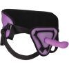 deluxe silicone strap on purple 20 cm