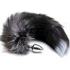 fox tail plug black white