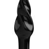 rubber screwed buttplug black 7 tum