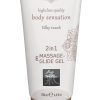 Shiatsu 2-in-1 Silky Touch Massage & Glidmedel - Naturell