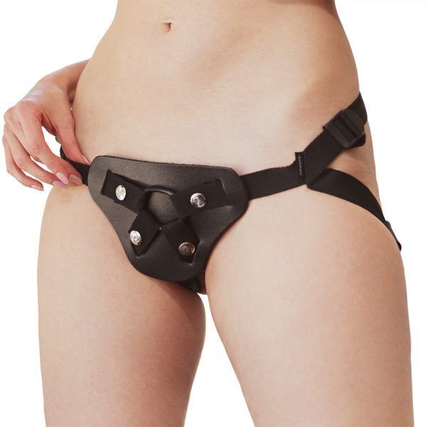 Sportsheets Leather Strap On - Svart