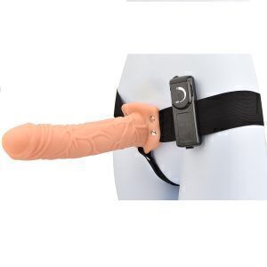 Loving Joy 20 cm Vibrerande Ihålig Strap-On – Vanilj