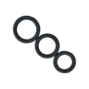 Loving Joy Tjocka Silikon Penisringar (3-pack) – Grå