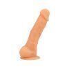 Loving Joy 18,5 cm Realistisk Silikondildo med Sugpropp och Bollar – Vanilla