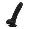 N12033 loving joy 8 inch realistic dildo with suction cup and balls black