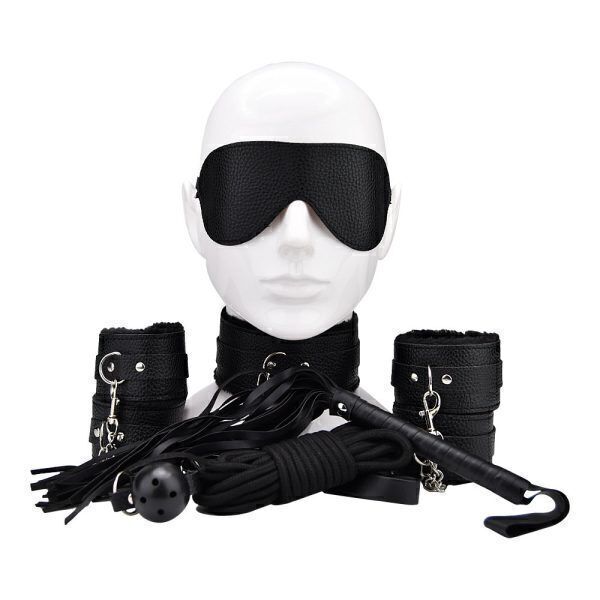 Bound to Play Nybörjarkit i Bondage Svart (8-delar)