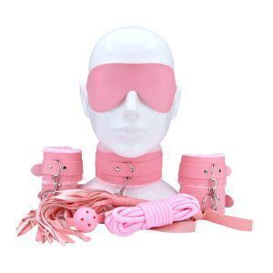Bound to Play Nybörjarkit i Bondage Rosa (8-delar)