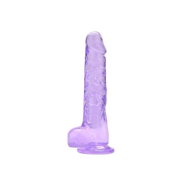 Loving Joy 21,5 cm Dildo med Bollar – Lila