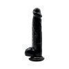 N12629 loving joy 8 inch dildo with balls black 1