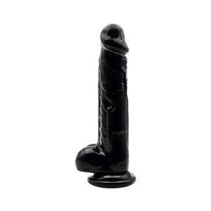 Loving Joy 21,5 cm Dildo med Bollar Svart
