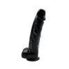N12630 loving joy 9 inch dildo with balls black 1