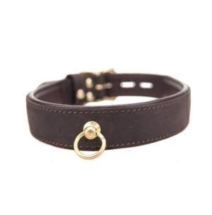 BOUND Nubuckläder Choker med 'O'-Ring