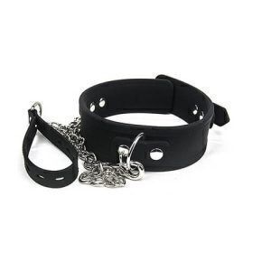 Bound to Please Silikonhalsband med Koppel