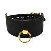 n10919 bound noir nubuck leather collar with o ring 1