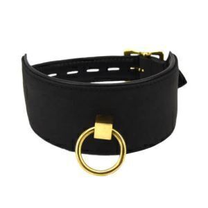 Bound Noir Nubuckläder Halsband med O-ring