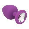 n11239 loving joy jewelled silicone butt plug purple large 2